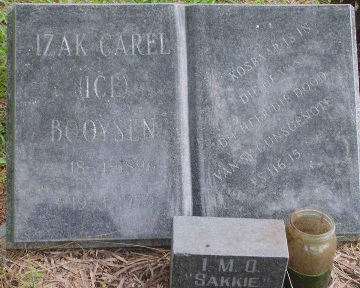 BOOYSEN Izak Carel 1896-1979