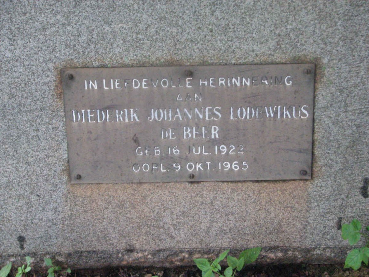 BEER Diederik Johannes Lodewikus, De 1922-1965