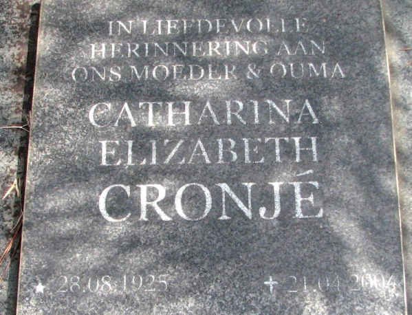 CRONJE Catharina Elizabeth 1925-2004