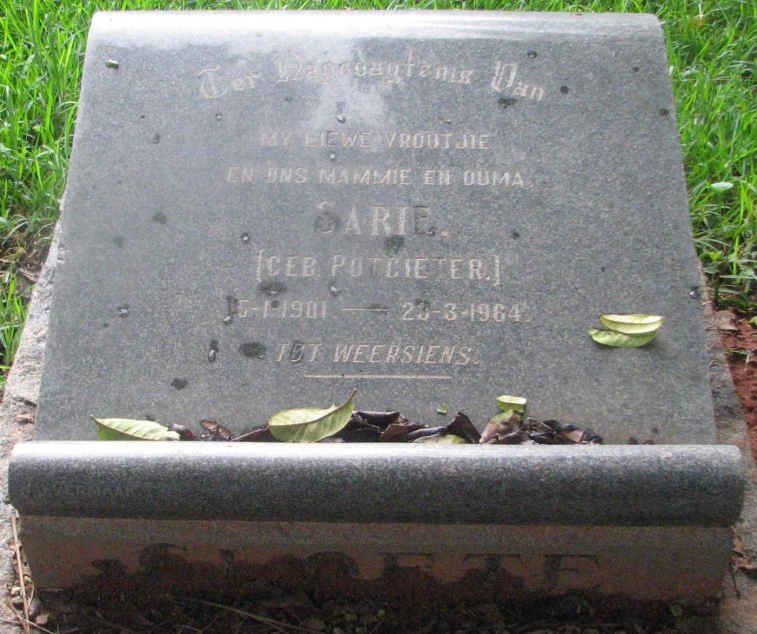 CLOETE Sarie nee POTGIETER 1901-1964