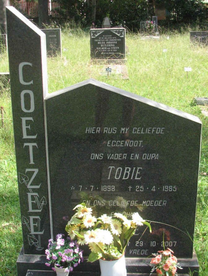 COETZEE Tobie 1898-1985 &amp; ? ?-2007