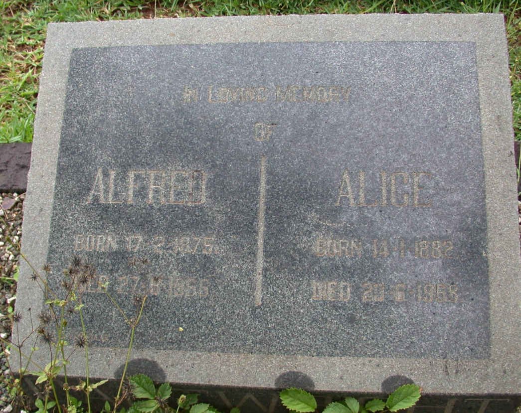 CARTWRIGHT Alfred 1875-1956 &amp; Alice 1882-1955