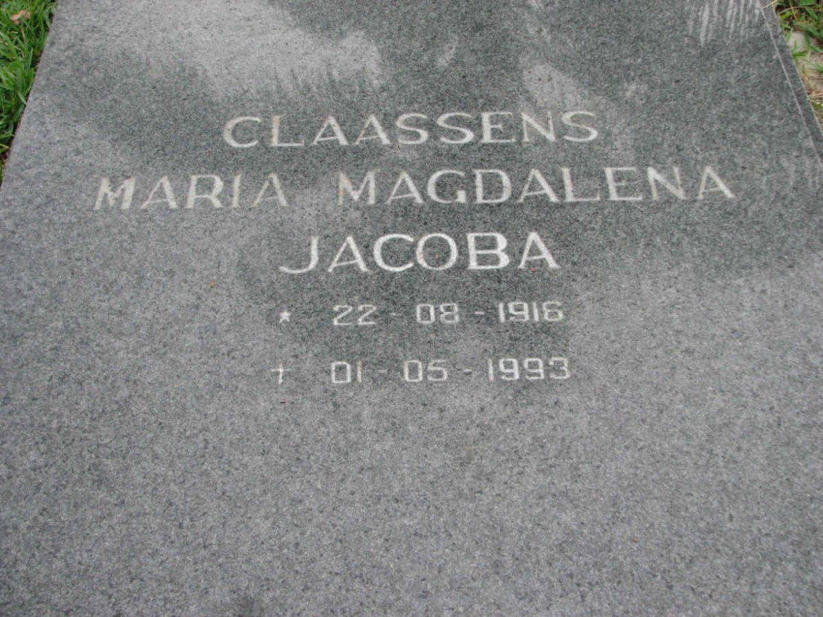 CLAASSENS Maria Magdalena Jacoba 1916-1993