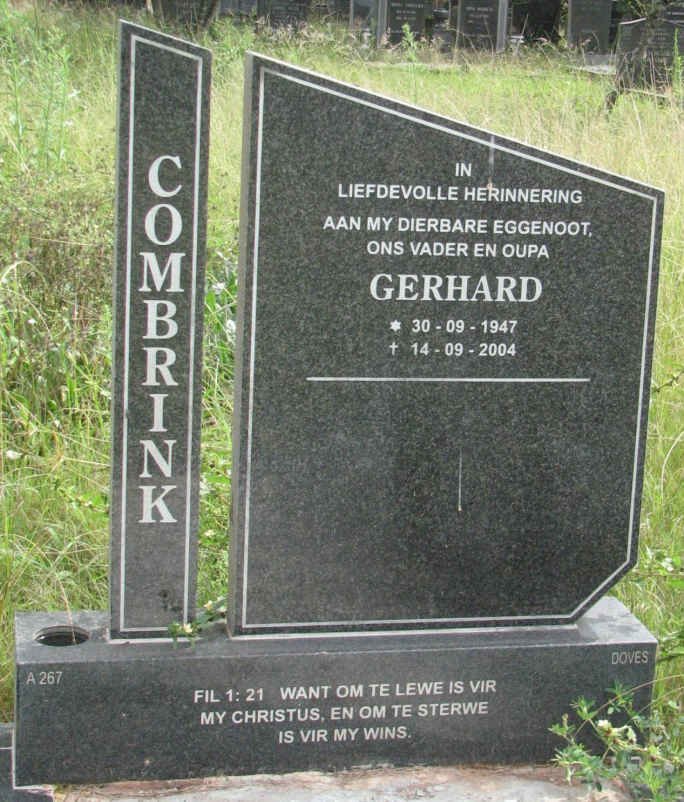 COMBRINK Gerhard 1947-2004