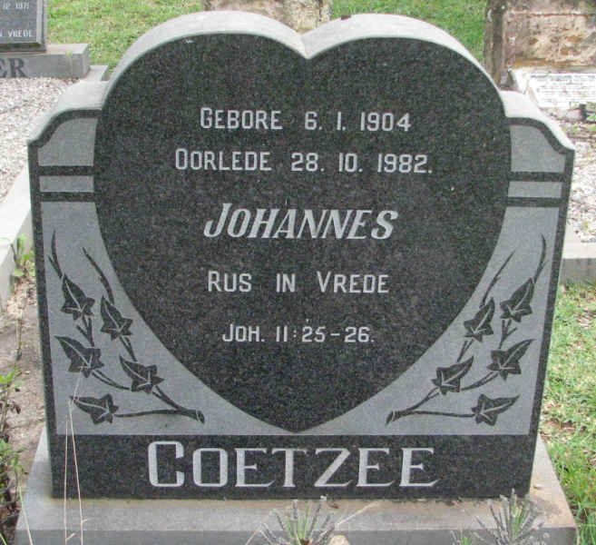 COETZEE Johannes 1904-1982