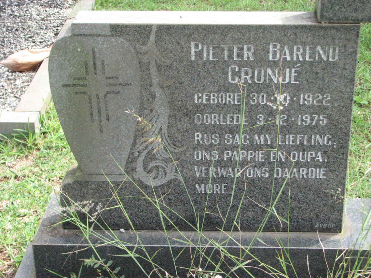 CRONJÉ Pieter Barend 1922-1975