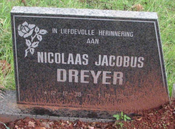 DREYER Nicolaas Jacobus 1938-1982
