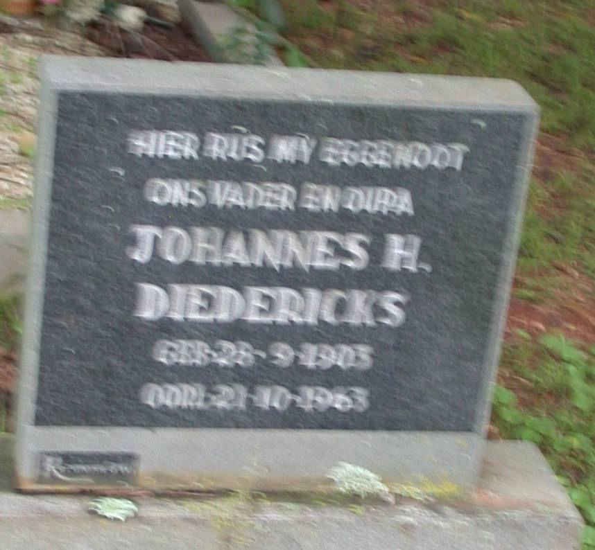 DIEDERICKS Johannes H. 1905-1963