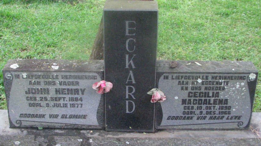 ECKARD John Henry 1884-1977 &amp; Cecilia Magdalena 1890-1966