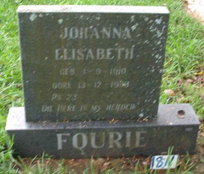 FOURIE Johanna Elisabeth 1910-1993