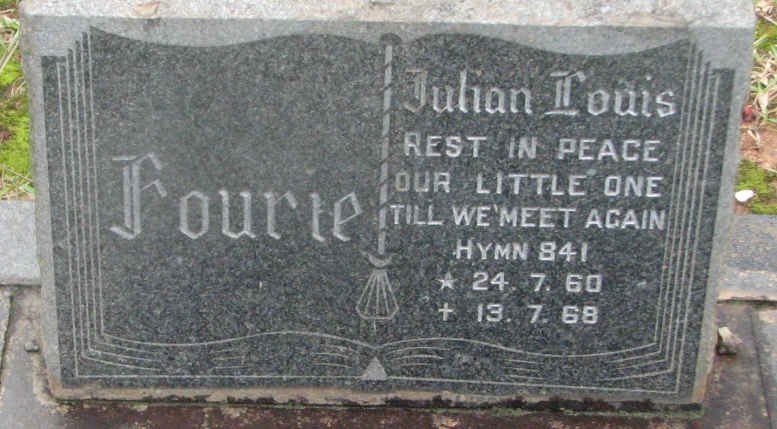 FOURIE Julian Louis 1960-1968