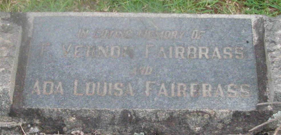 FAIRBRASS F. Vernon &amp; Ada Louisa