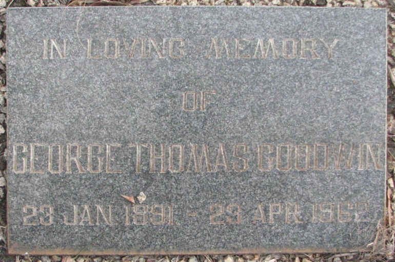GOODWIN George Thomas 1891-1962