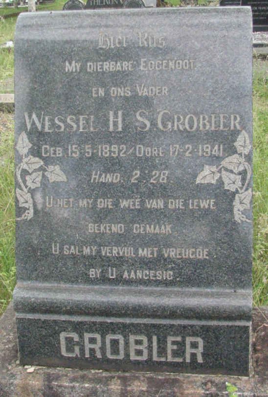 GROBLER Wessel H.S. 1892-1941