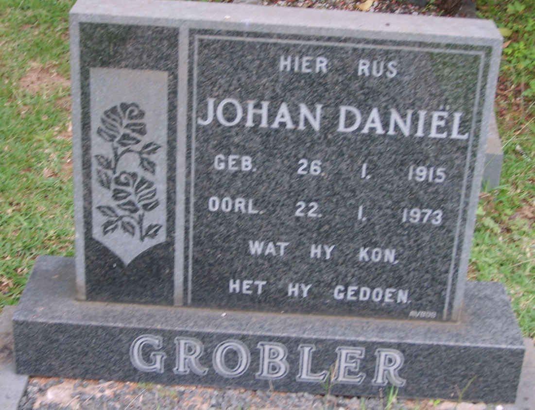 GROBLER Johan Daniël 1915-1973