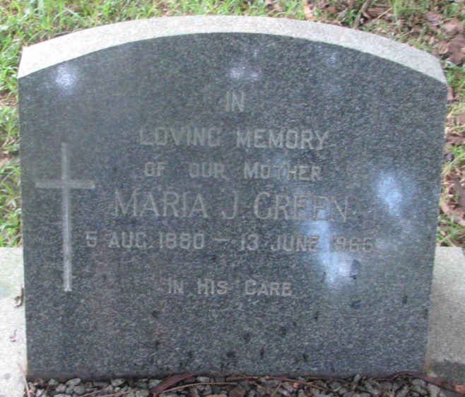 GREEN Maria J. 1880-1965