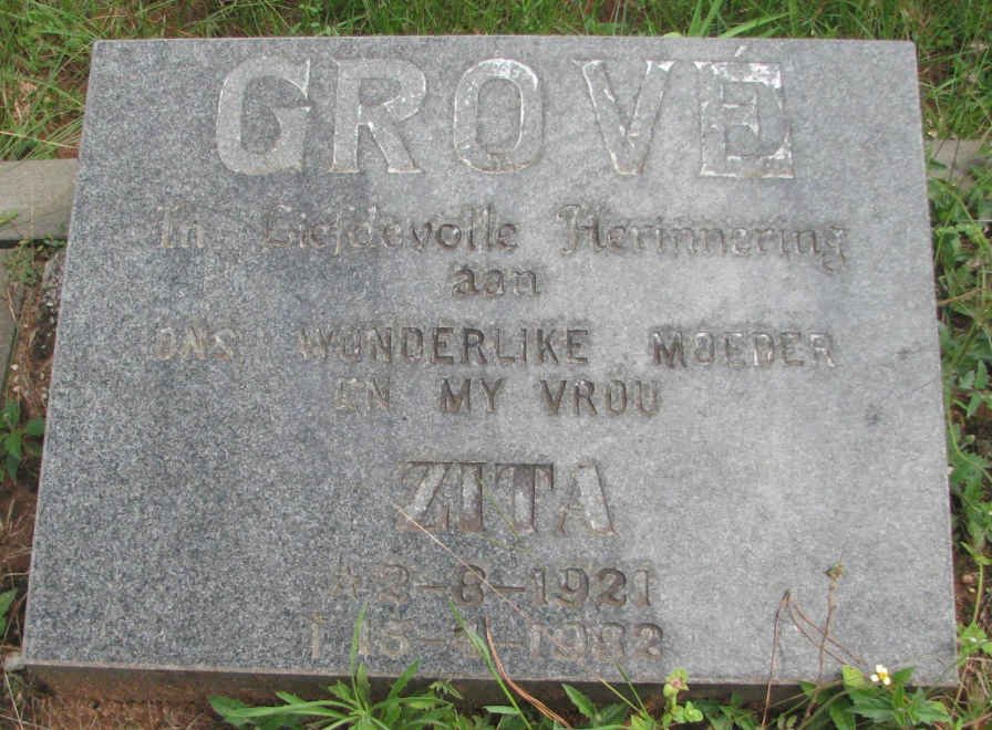 GROVÉ Zita 1921-1982