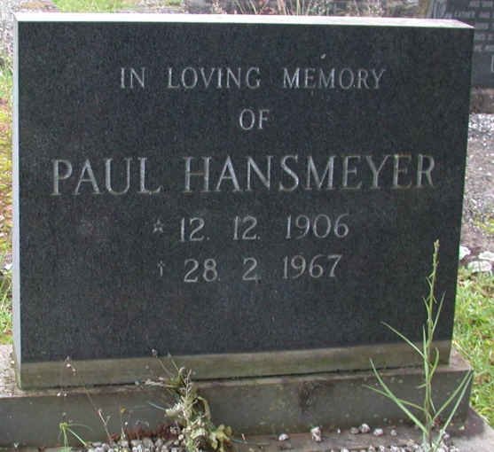 HANSMEYER Paul 1906-1967