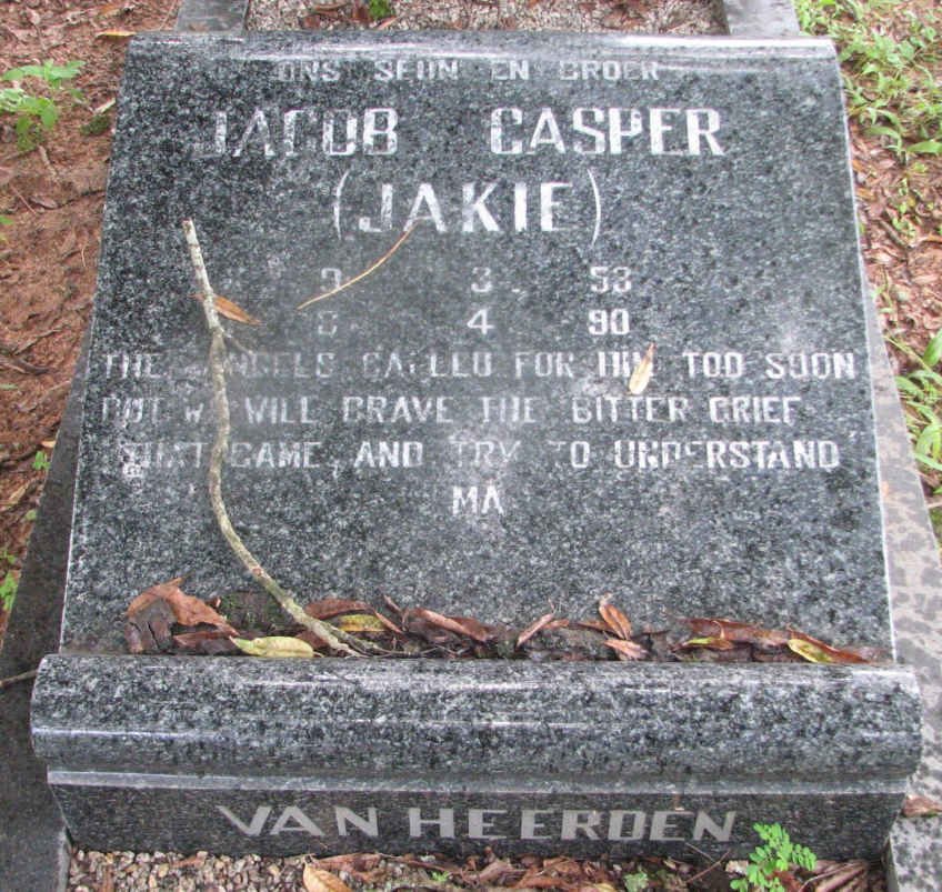 HEERDEN Jacob Casper, van 1953-1990