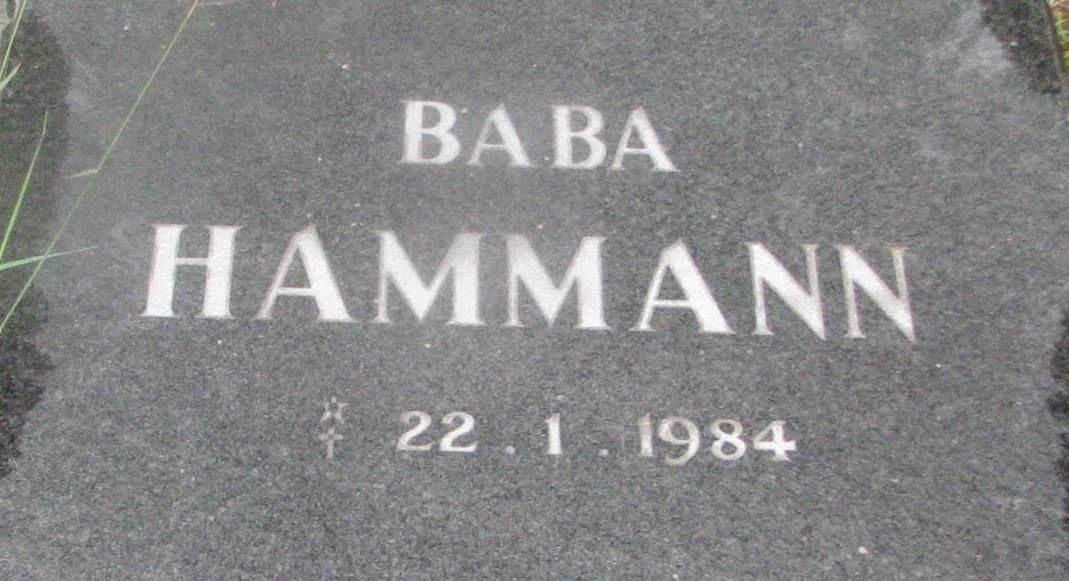 HAMMANN Baba 1984-1984