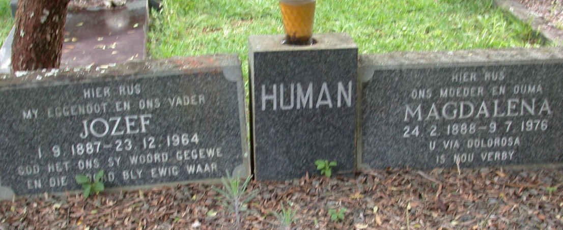 HUMAN Jozef 1887-1964 &amp; Magdalena 1888-1976