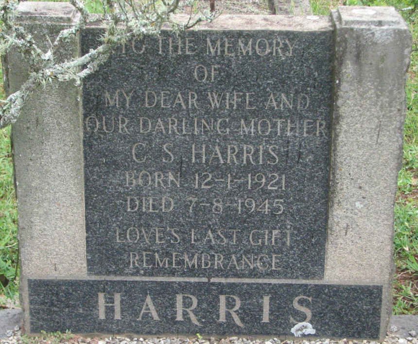 HARRIS C.S. 1921-1945