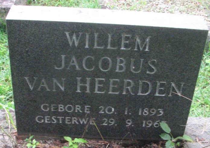 HEERDEN Willem Jacobus, van 1893-1967