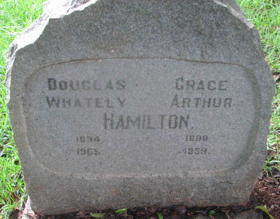 HAMILTON Douglas Whately 1894-1965 &amp; Grace Arthur 1898-1959