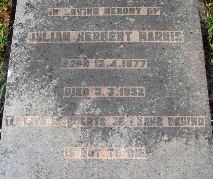 HARRIS Julian Herbert 1877-1952