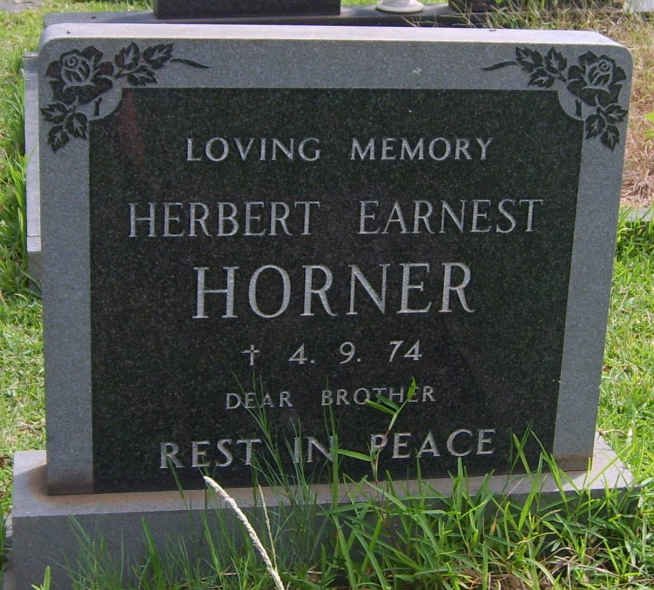 HORNER Herbert Earnest -1974