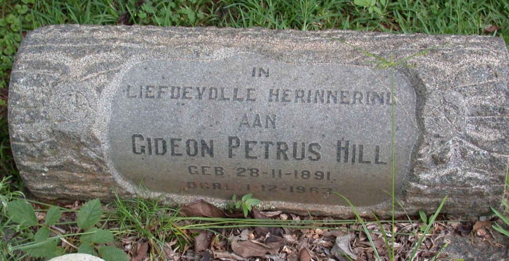 HILL Gideon Petrus 1891-1963