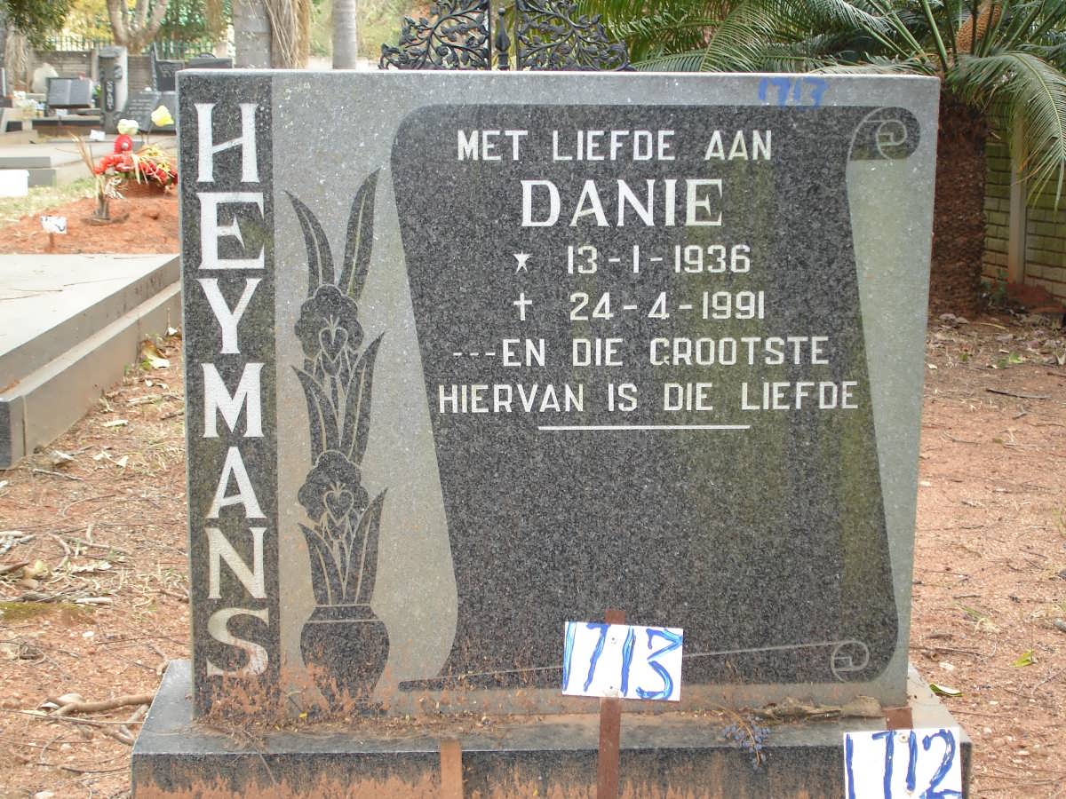 HEYMANS Danie 1936-1991