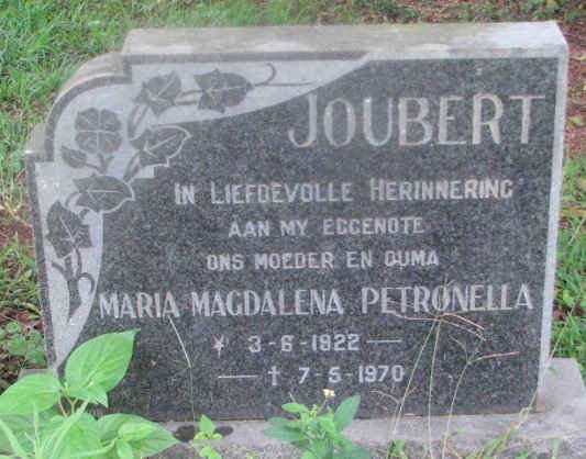 JOUBERT Maria Magdalena Petronella 1922-1970