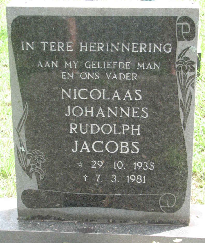 JACOBS Nicolaas Johannes Rudolph 1935-1981