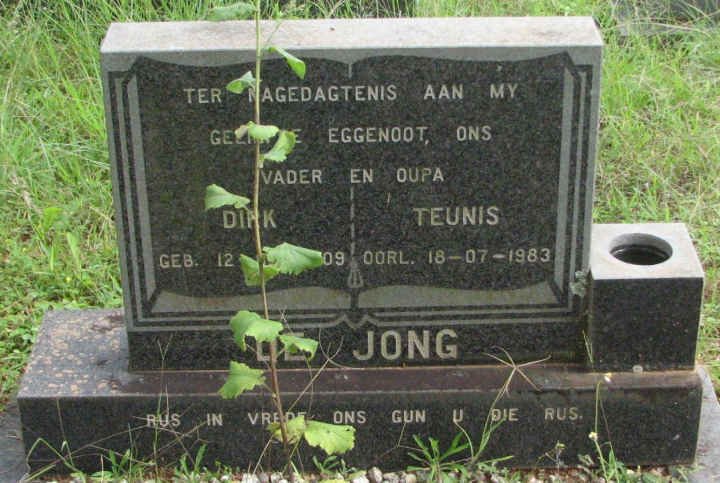JONG Dirk Teunis, de 1909-1983