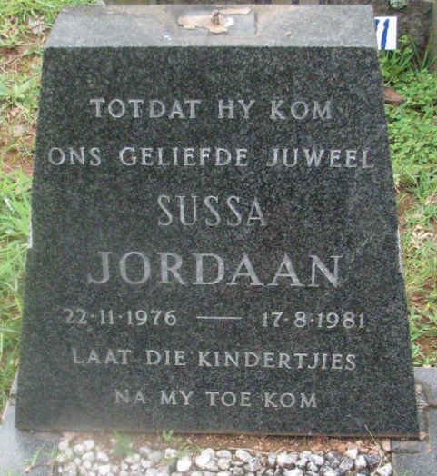 JORDAAN Sussa 1976-1981