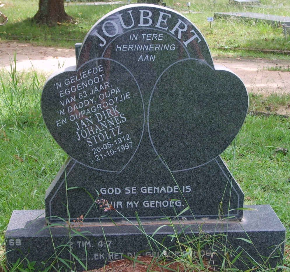 JOUBERT Jan Dirk Johannes Stoltz 1912-1997