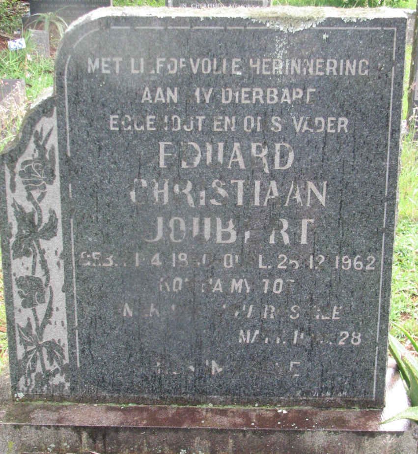 JOUBERT Eduard Christiaan 18??-1962