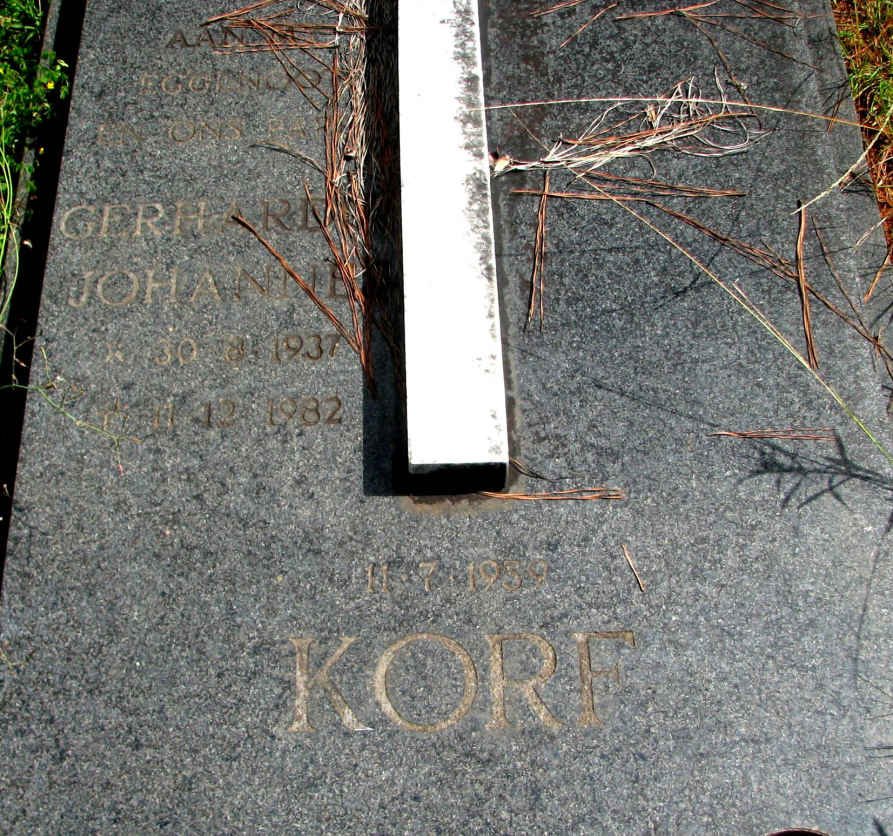 KORF Gerhard Johannes 1937-1982