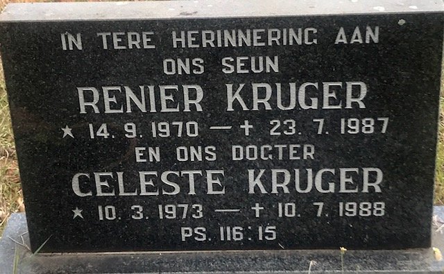 KRUGER Renier 1970-1987 :: KRUGER Celeste 1973-1988