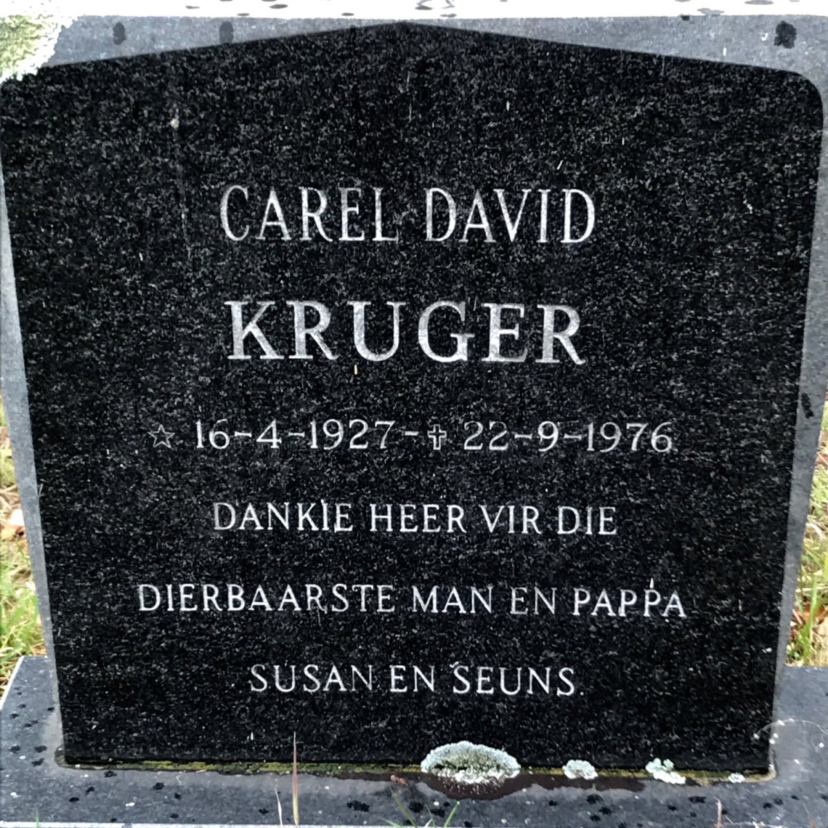 KRUGER Carel David 1927-1976