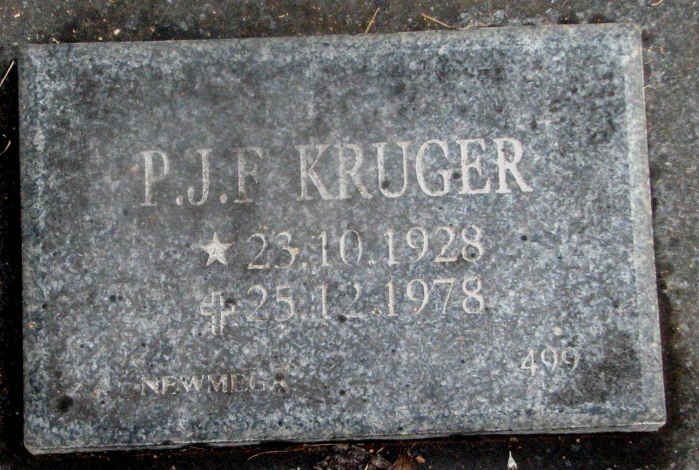 KRUGER P.J.F. 1928-1978
