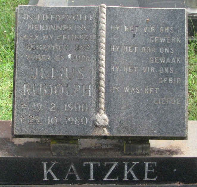 KATZKE Julius Rudolph 1900-1980