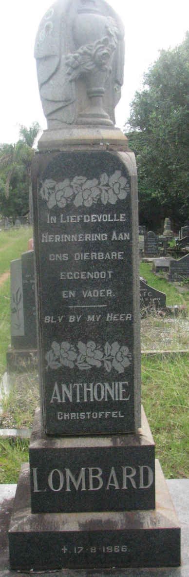 LOMBARD Anthonie Christoffel -1966