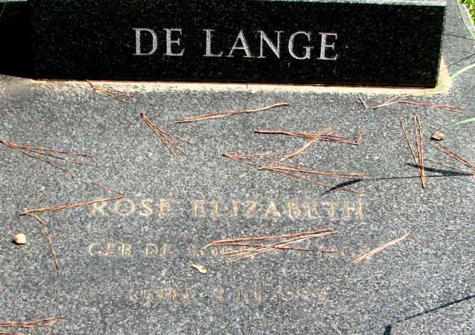 LANGE Rose Elizabeth, de ?-1983