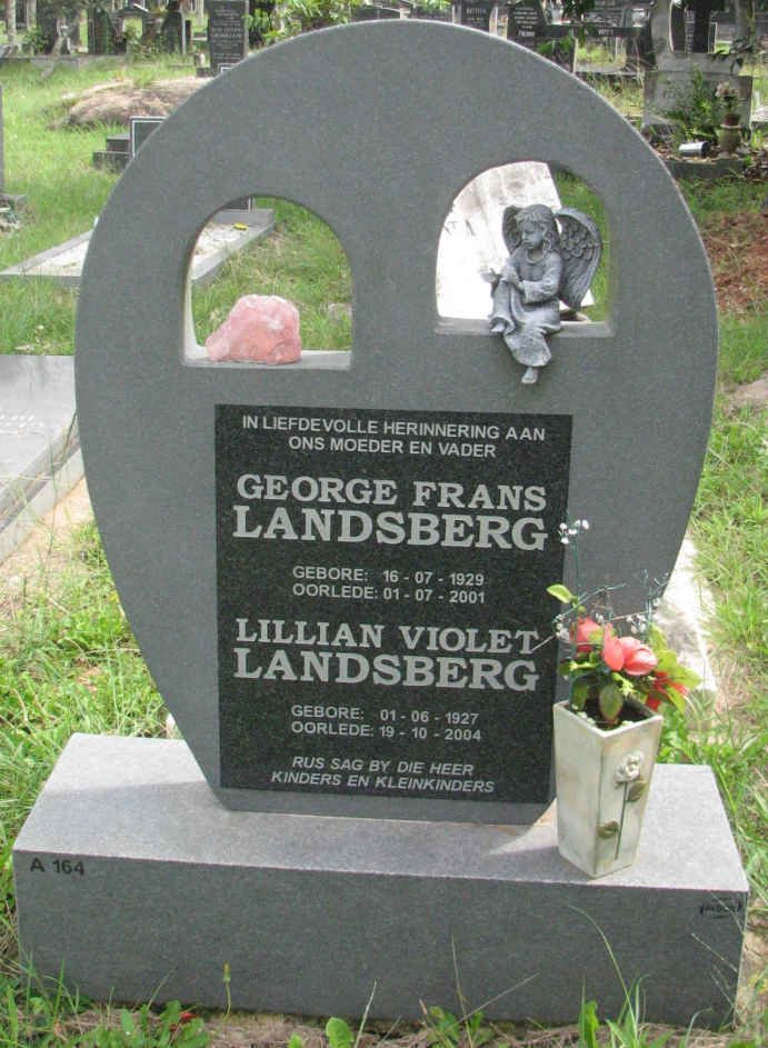 LANDSBERG George Frans 1929-2001 &amp; Lillian Violet 1927-2004