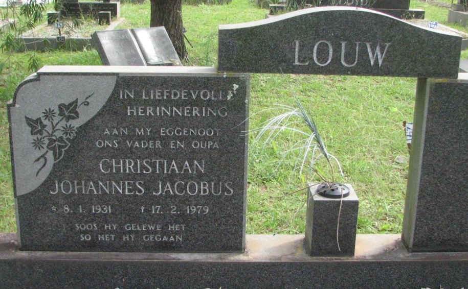 LOUW Christiaan Johannes Jacobus 1931-1979