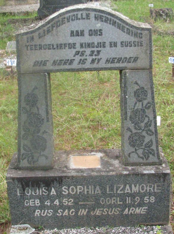 LIZAMORE Louisa Sophia 1952-1958