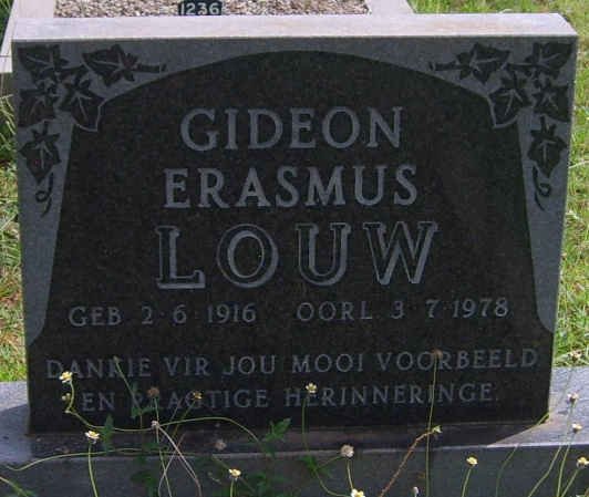 LOUW Gideon Erasmus 1916-1978
