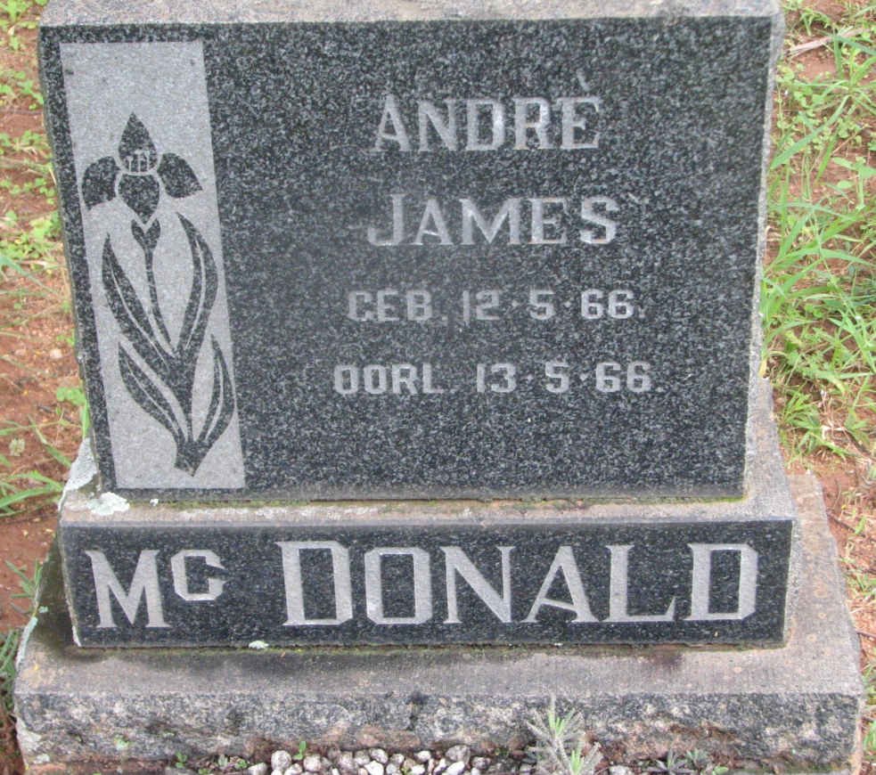 Mc DONALD Andre James 1966-1966